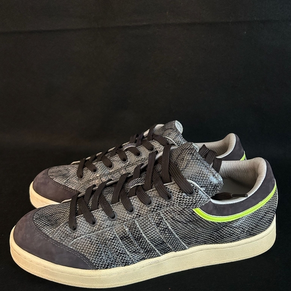 adidas Other - Adidas Superstar Grey Snakeskin With Lime Green And Black Leather US12 Sneakers